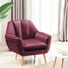 Stylish Upholstered Chair Cosy Sofa Reading Tub Chair Crease Stitched Back Home