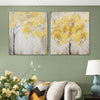 2Pcs 30x30cm Yellow Flower Trees Canvas Printing Art Picture Set Blossom