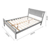 Wooden Bed Frame 4ft 4ft6 5ft Pine Wood Bed Bedstead Modern Bedroom Furniture