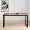 Rustic Vintage Industrial Wooden Dining Table Desk w/ Metal Black Legs Furniture