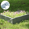 10pcs Grey Cobbled Stone Effect Plastic Garden Lawn Edging Plant Border 2.5m UK