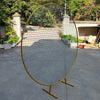 1.85M Round Gold Wedding Arch Backdrop Mesh Free Standing Flowers Balloon Frame