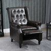 Wingback Recliner Armchair PU Leather Button Tufted Fireside Sofa Chair Home BN