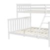 White Double Bed Bunk Bed Triple 3 Pine Wood With Stairs Kids Children Bed Frame