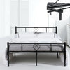 Heart-Shaped Single/Double Bed Frame Metal 3ft,4ft6 Bedframe Bedstead Black New