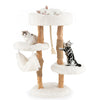 Wood Cat Tree Multi-Layer Cat Climbing Activity Center with Scratching Posts