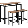Bar Table and Stool Set For Kitchen Dining Room 2 Bar Stools Chair Industrial