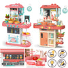 Large Electronic Kids Kitchen Pretend Play Set w/ Lights & Sounds, Spraying Mist