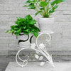 2 Set White Cygnus Elegant 4 Pots Plant Stand For Garden Patio Window Rack Shelf