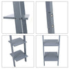 Leaning Bookcase Bookshelf Corner Ladder Shelves Storage Display Shelving Unit