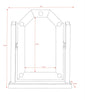 Mirror Single Dressing Table Mexican Solid Pine