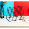 Simple Style Rose Gold Triangle Iron Wire Magazine Rack Black White Bookshelf UK