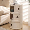 2/3/4/5 Layer Floor Standing Bedside Table Round Cabinet Drawers Storage Unit