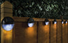 Solar Powered LED Garden Fence Lights Wall Patio Door Decking Outdoor Lighting