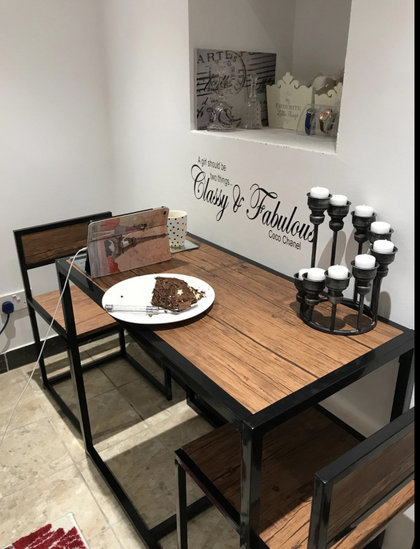 Small Table And 2 Chairs Breakfast Bar Kitchen Dining Room 3 Piece Furniture Set