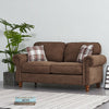 2, 3 Seater Grey Linen Fabric Sofa Armchair Lounger with 2 Pillows Living Room
