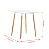 70*70cm Square Dining Table Kitchen Table Coffee Table Modern White Home Office