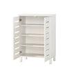 2 Door Shoe Storage Cabinet Footwear Stand Rack Unit Cupboard Sideboard White