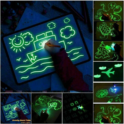 Draw With Light Drawing Board Fun Developing Toy Kids Educational Magic Painting