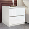 Bedside Table Cabinet Nightstand 2 Draw White Chest of Drawers Bedroom Furniture