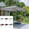 Garden Parasol Banana Cantilever Umbrella Crank Sun Shade Patio Outdoor W/ Base