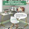 L-shaped Computer Desk White Corner Table Workstation Home Office Furniture Top