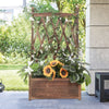 Garden Wooden Planter Box with Trellis Lattice Vegetables Flower Herb Raised Bed