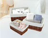 SET 3 SIZE WICKER BASKETS WILLOW STORAGE LINING HAMPER GIFT LINER WOVEN HANDMADE