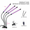 2/4 Head LED Plants Grow Light for Indoor UV Veg Growing Lamp+USB 360 Degree