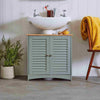 VonHaus Under Basin Sink Bathroom Cabinet Grey Storage Unit Cupboard w/ Shelves