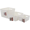 Storage Basket Plastic Crate School Office Kitchen Pharmacy Tidy Organiser Handy