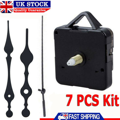 DIY Quartz Clock Mechanism Movement with Large Black Ornate Hands. Wall Clock P3