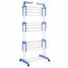 Folding Clothes Airer Laundry Indoor Dryer Outdoor Horse Hanger Towel Blue