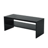 Coffee Table 2 Tiers Wood Tea Table Home Living Room Rectangle Table Black White