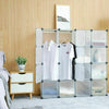 16 Cube Storage Closet Cupboard Wardrobe Modular Cabinet Shoe Clothes Organizer