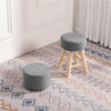 Fabric Round Ottoman Footstools Foot Rest Stool Pouffe Living Room Furniture NEW