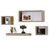 4 Wooden Floating Cube Shelves Shelf Storage Display Wall Hanging Book Shelving