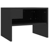 Black High Gloss Bedside Table Small Night Stand Modern Side End Table Cabinet