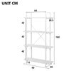 4-Tier Ladder Shelf Bookcase Bookshelf Plant Flower Stand Storage Metal Frame