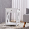 Sofa Side End Table Bedside Table Nightstand Cabinet with Storage Drawer Shelf