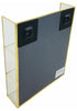 Gold Metal Shelf Unit With Mirror Glass Shelving Display Storage Decor