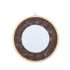 LED Lighted Metal Framed Glass Mirror Wood Carving Wall Hanging Dressing Make-Up