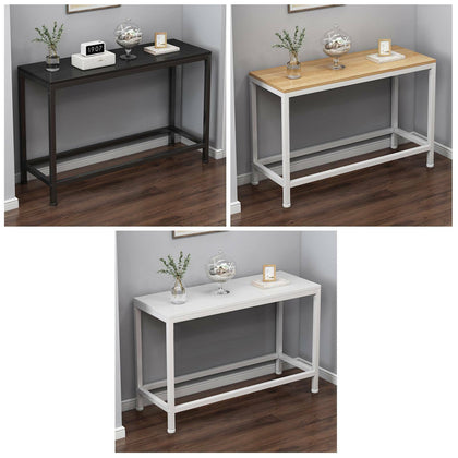 End Table Shelf Console Table Side Storage Wooden Hall Desk Living Room Hallway