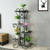 Outdoor Indoor Pot Plant Stand Garden Metal 5 Tier Planter Shelves Corner Shelf