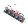 5 Gang Rocker Switch Panel DC 12V-24V LED Light Yacht Marine Boat Breaker