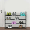 UK 4 Tier Metal Shoe Rack Shelf Space Saving Storage Organiser High Quality