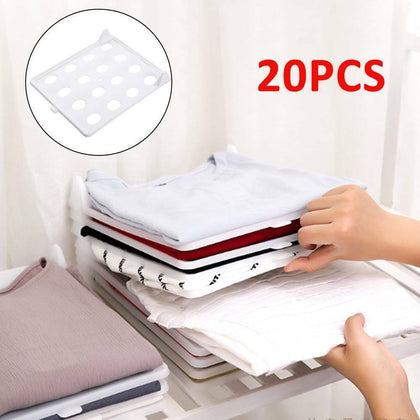 20 Pack T-Shirt Clothes Folder Large Magic Fast Laundry Organizer Folding Board