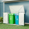 Garden Lockable Galvanized Steel Storage Box Bike Shed Outside Garbage Tool Bin