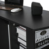 Black/ White Corner Computer Desk L-Shaped Office Workstation Table Book Shelf