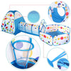 Portable 3 in 1 Children Kids Baby Play Tent Tunnel Ball Pit Playhouse Pop Up UK